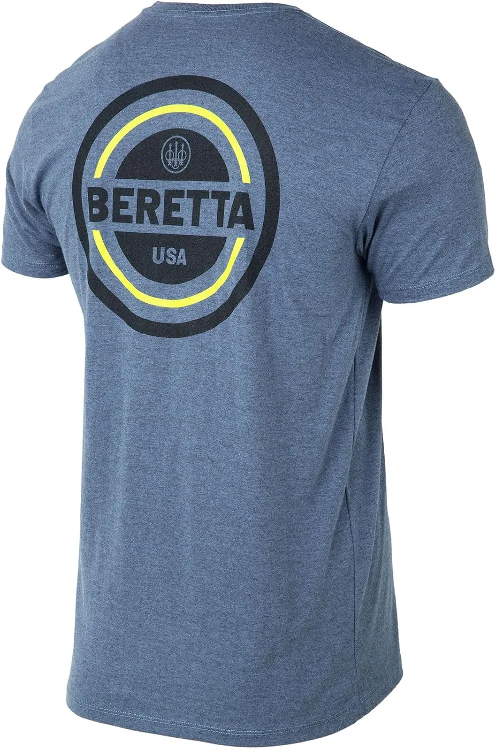 Beretta Men's USA 2.0 Durable Comfortable Fit Ribbed Crew Neck Logo Print Short Sleeve Active T-Shirt with Double-Needle Hem