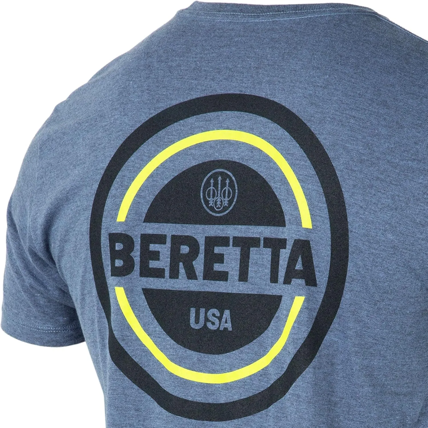 Beretta Men's USA 2.0 Durable Comfortable Fit Ribbed Crew Neck Logo Print Short Sleeve Active T-Shirt with Double-Needle Hem
