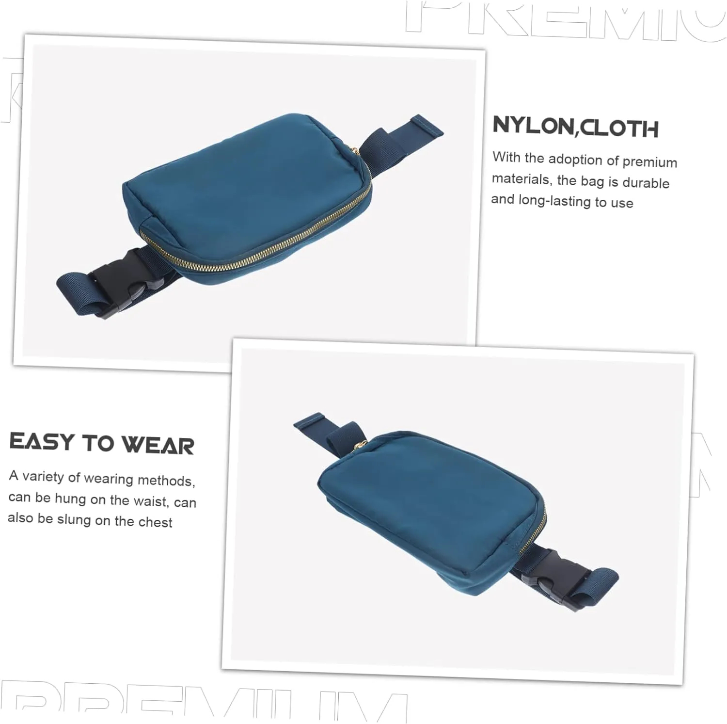 BESTonZON Women Waist Pouch Stylish Fanny Pack for Travel Fitness Outdoor Activities Versatile Cross Body Shoulder Chest Bag Durable Design