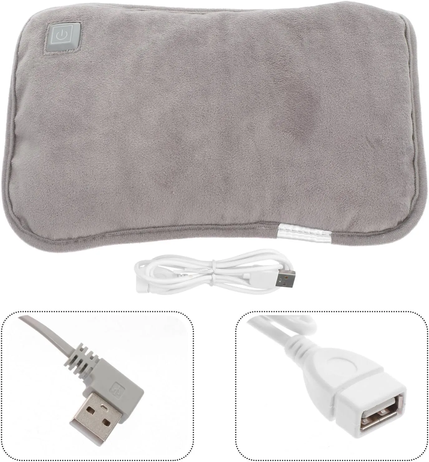 BESTOYARD 1pc USB Warm Water Bag Rubber Hot Water Bag Small Hot Water Bottle Hot Water Bag for USB Heating Hand Warmer Hot Bottle Bag Hot Water Pouches Student Flannel Kettle Electro-Thermal