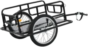 Bicycle Cargoes Trailer 15 inch Wheels,Utility,Heavy Duty,Outdoor Wagon Carrier Iron Plates and Steel Pipes for Carrying