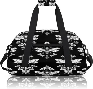 Black Bee Small Gym Bag 18 inch Carry On Duffel Bag for Weekender Travel Sports Workout Yoga Gymnastics Dance Ballet
