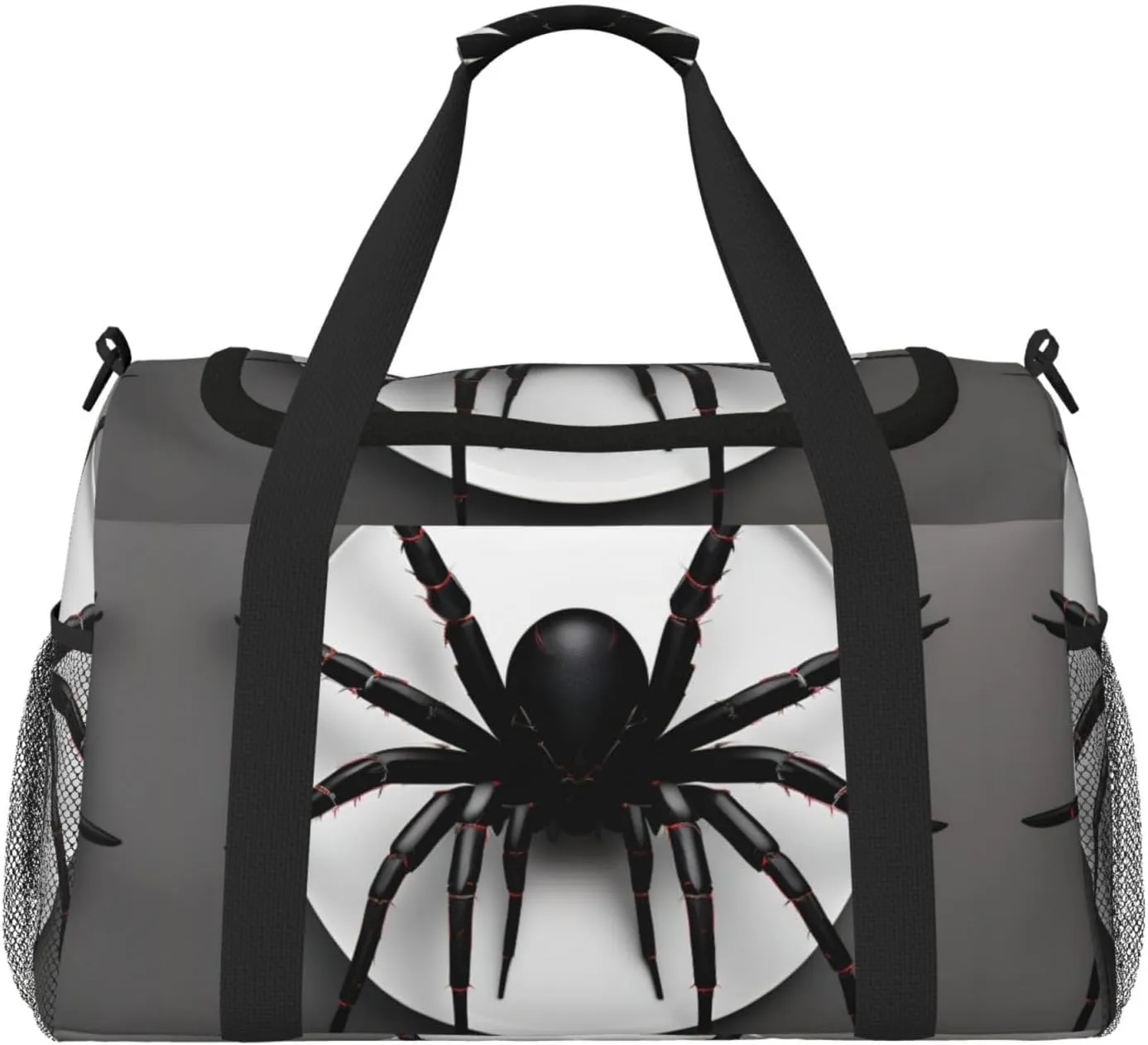 Black Spider print Weekender Overnight Carry On Bag Gym Luggage Bag Duffel Bag for Travel Women