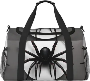 Black Spider print Weekender Overnight Carry On Bag Gym Luggage Bag Duffel Bag for Travel Women