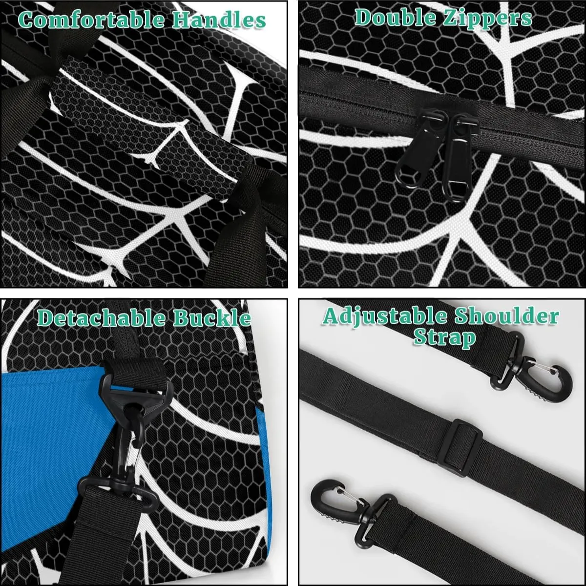 Black Spider Web Kids Overnighter Duffel Bags for Boys Girls, Carry-On Size Sports Gym Bag for School Practice or Overnight Travel Weekender Sleepover Workout Tote Bag