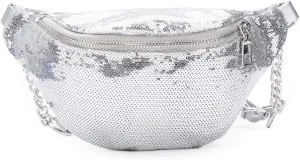 Bling Sequins Fanny Waist Pack Glitter Shoulder Chest Bag with Adjustable Belt for Women Girl