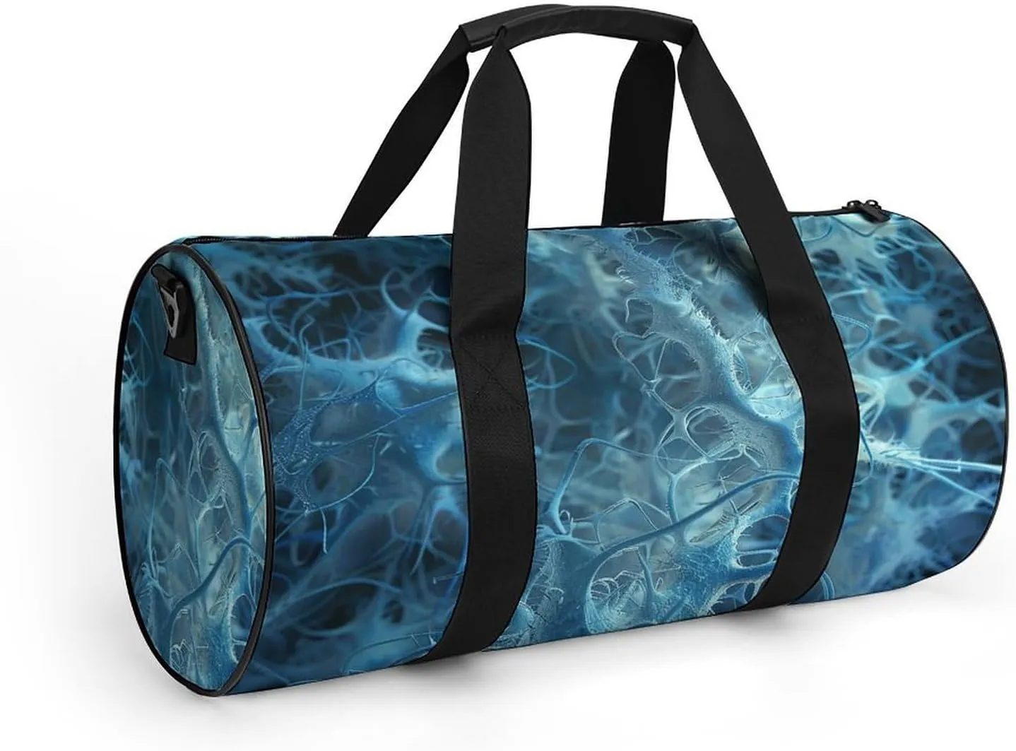 Blue Neuron Picture Gym Bag Small Travel Duffle Bag with Compartment Carry On Weekender Bag for Women Men