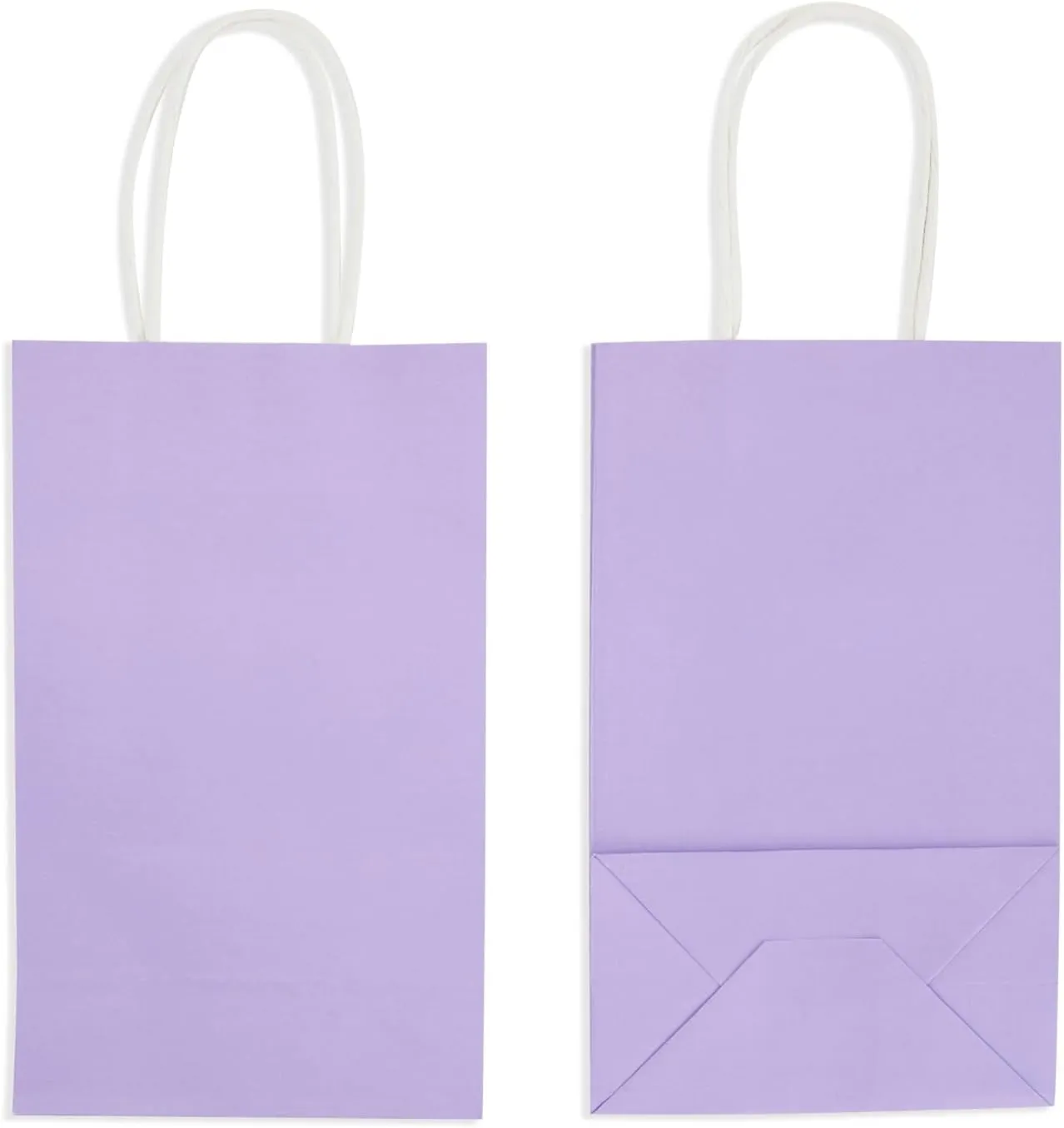 BLUE PANDA Paper Party Gift Bags with Handles (9 x 5.3 in, Purple, 25-Pack)