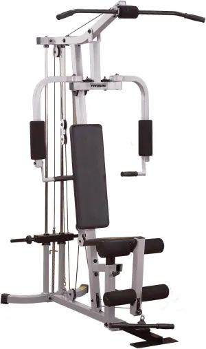 Body-Solid Powerline (PHG1000X) Home Gym - Versatile Plate-Load Workout Station with Press Arm, High/Low Pulley, Leg Developer