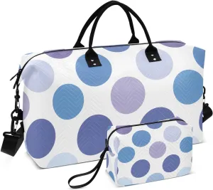 Bolaz Duffle Bag for Travel-Blue and White Dots Pattern， Easy Update Large Magnectic Sticker Refrigerator Magnets Decor Wash Machine Magnet Decals23"x26"