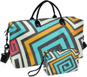 Bolaz Duffle Bag for Travel-Colorful Geometry， Easy Update Large Magnectic Sticker Refrigerator Magnets Decor Wash Machine Magnet Decals23"x26"