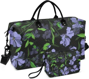 Bolaz Duffle Bag for Travel-Purple Floral Pattern2， Easy Update Large Magnectic Sticker Refrigerator Magnets Decor Wash Machine Magnet Decals23"x26"