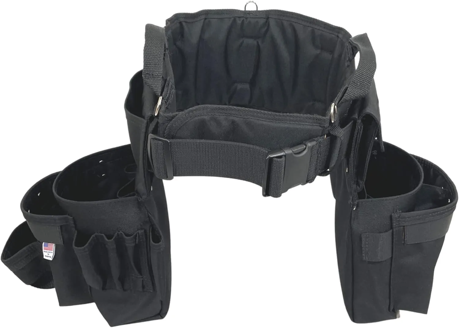 BOULDER BAG Professional Pro Framer MAX Combo with Comfort Back Support Tool Belt, Quick Release Buckle, Heavy Duty, Black (Large 33-36 Inches), Made in USA