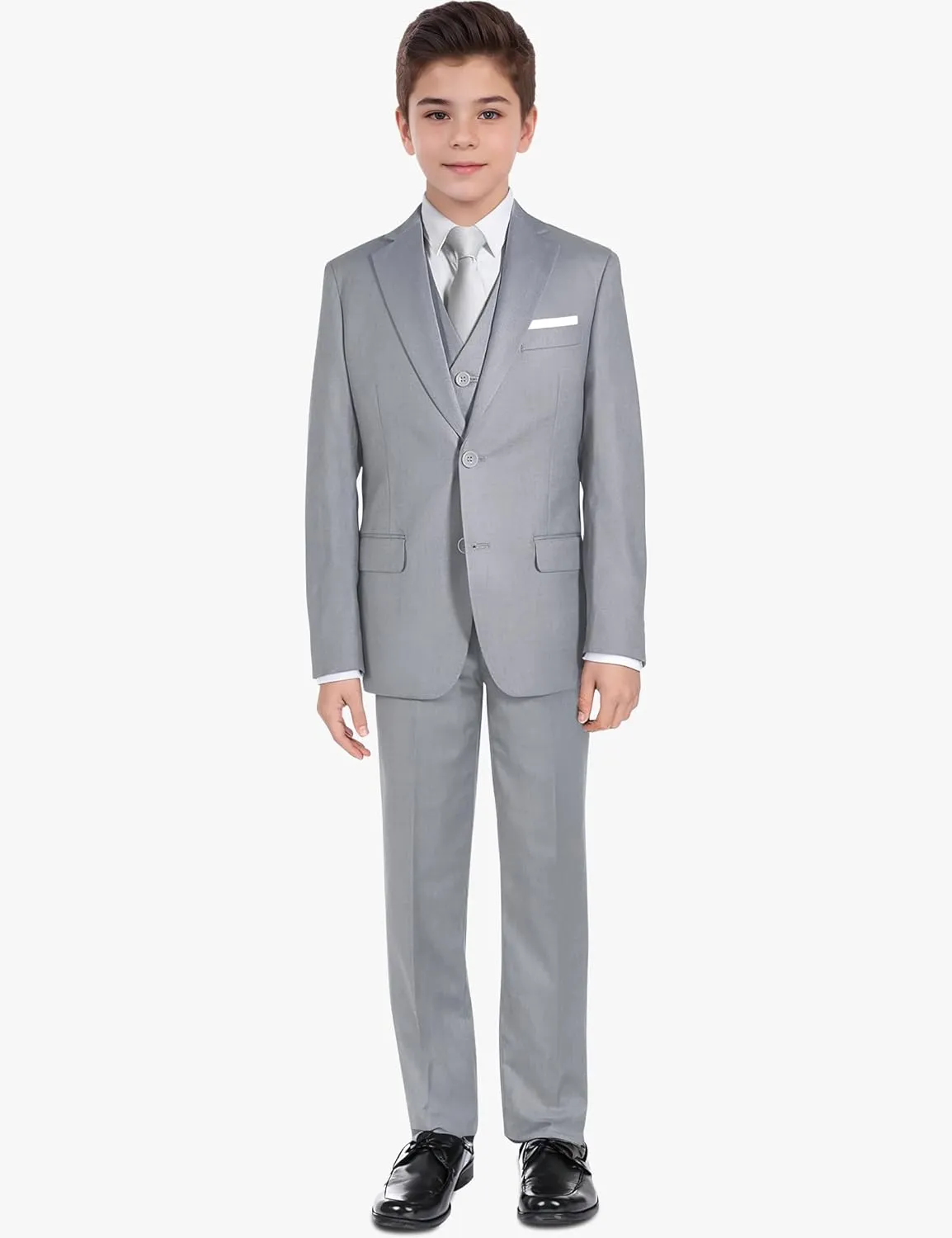 Boys' Formal Suit Set, with Suspenders, Adjustable Waist