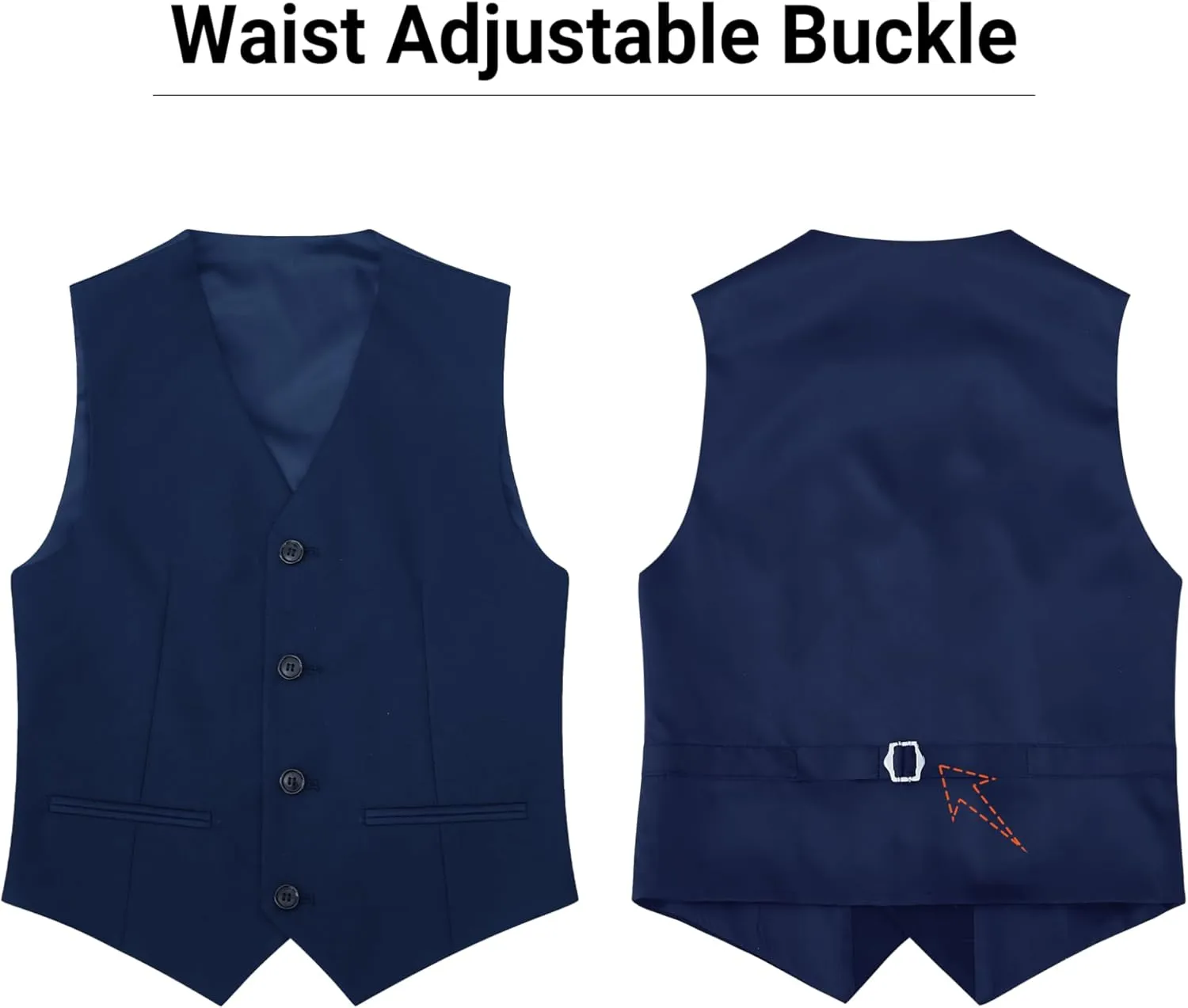 Boys Formal Suits Set, from Toddlers to Teen, Adjustable Waist, with Suspenders