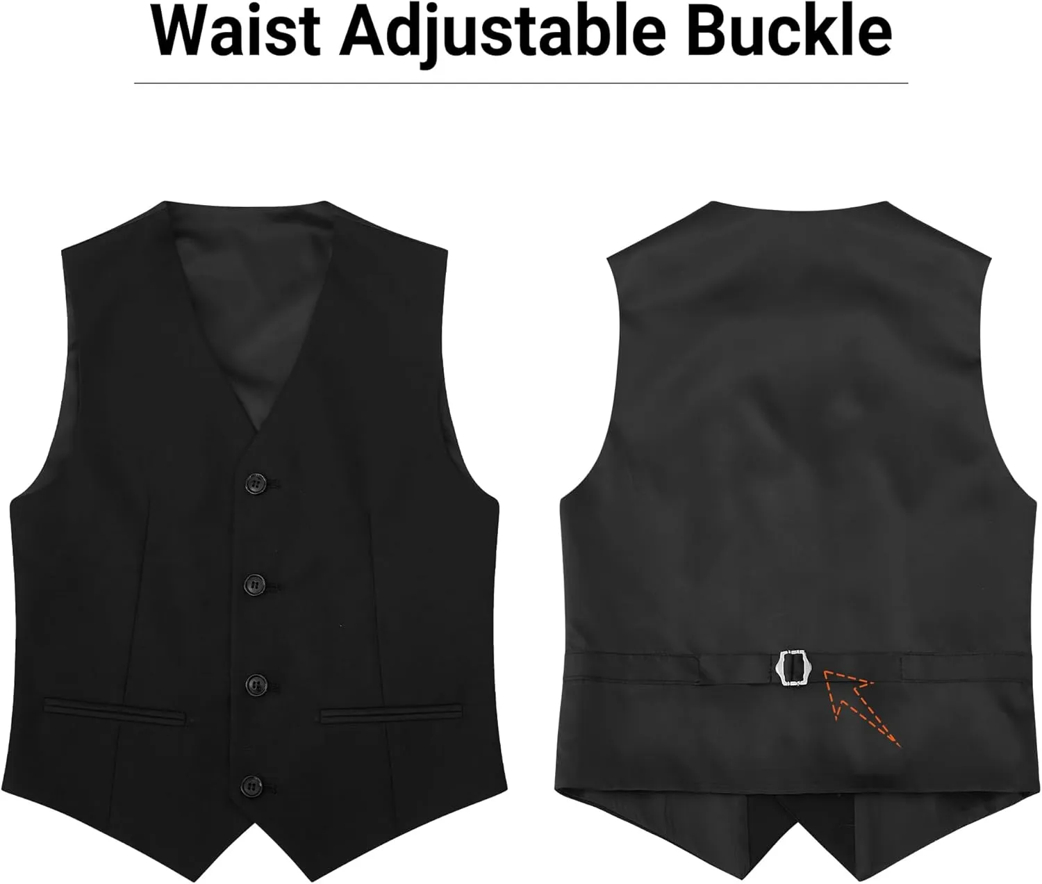 Boys Formal Suits Set, from Toddlers to Teen, Adjustable Waist, with Suspenders