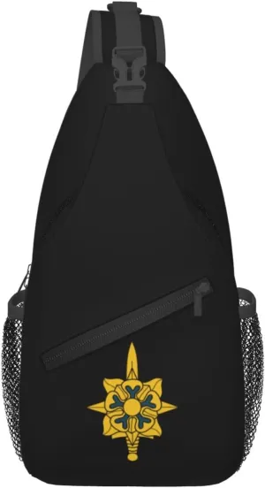 Branch insignia of the Military Intelligence Corps Crossbody Bags For Women Men Chest Backpack Gym Shoulder Bag Travel Outdoor Sports Casual Crossbody Bags