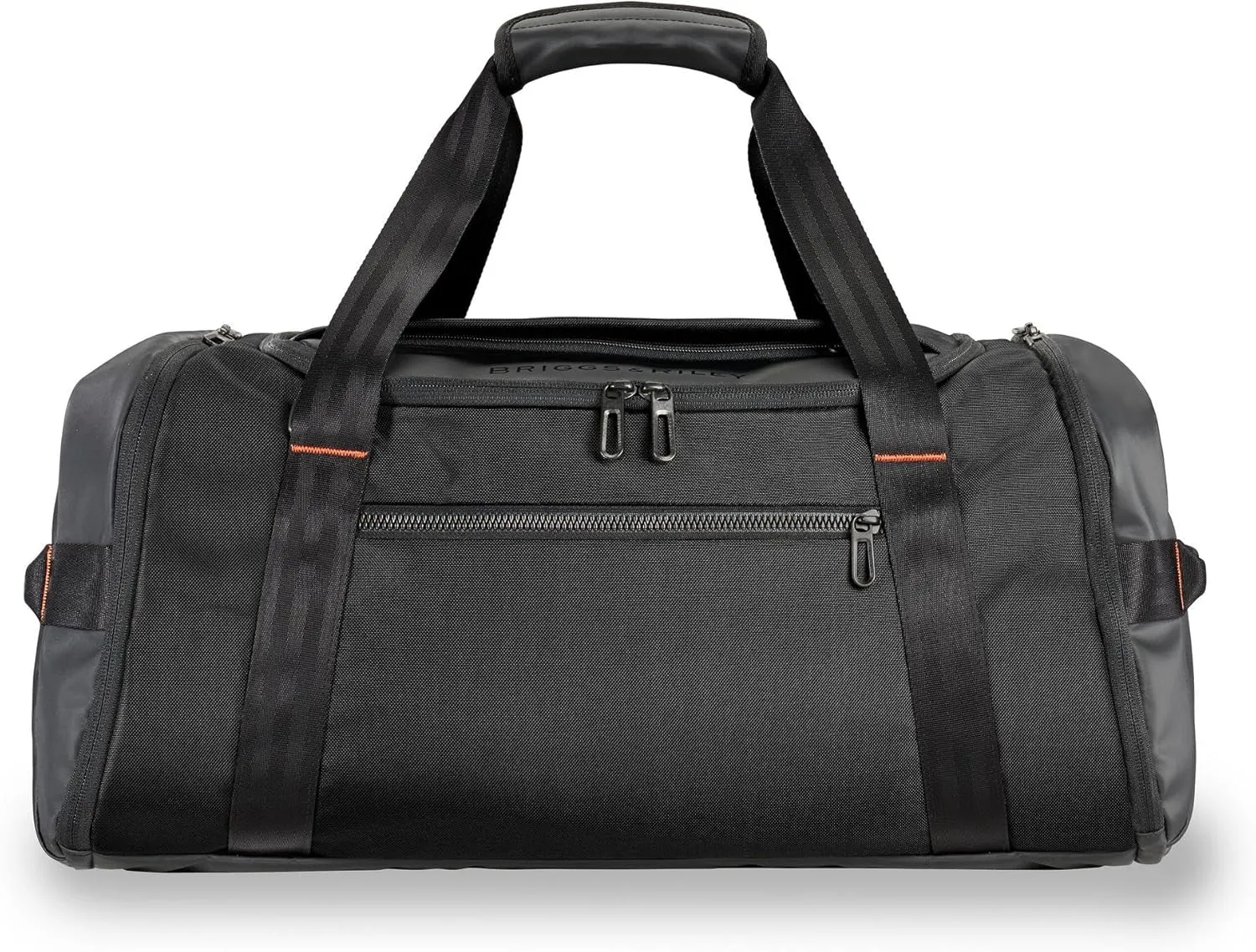 Briggs & Riley Large Travel Duffle Bag for Planes & Gym - Carry On Bag for Women & Men, Weekender & Overnight Luggage, Fits Most Overhead Bins, Adjustable Shoulder Strap - ZDX Collection, Black