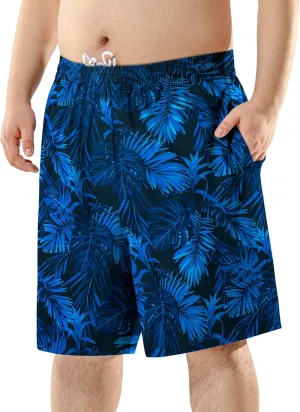 BRISIRA Big and Tall Swim Trunks for Men Bathing Suit with Mesh Lining Quick Dry Board Shorts Beach Swimsuit Pocket