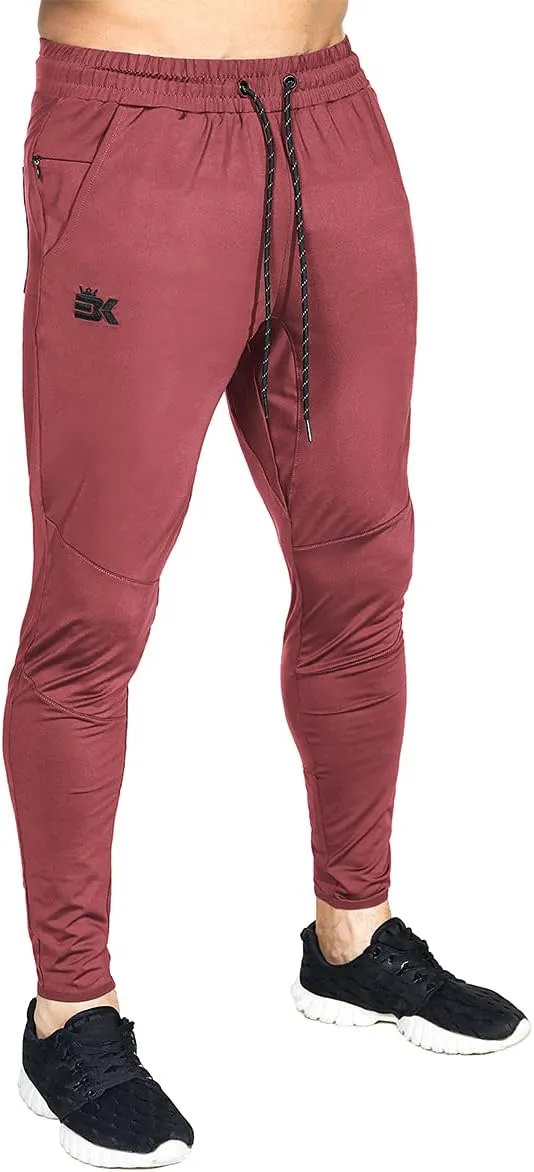 BROKIG Mens Lightweight Gym Jogger Pants,Men's Workout Sweatpants with Zip Pocket