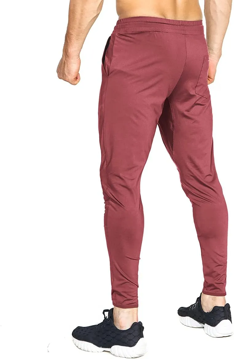 BROKIG Mens Lightweight Gym Jogger Pants,Men's Workout Sweatpants with Zip Pocket