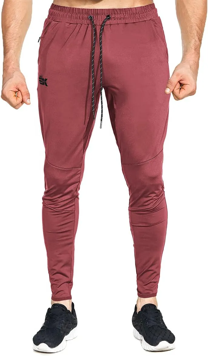 BROKIG Mens Lightweight Gym Jogger Pants,Men's Workout Sweatpants with Zip Pocket