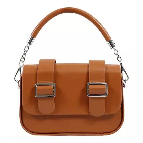 Buckle Handbag – Trendy & Stylish Shoulder Bag for Women (Brown)