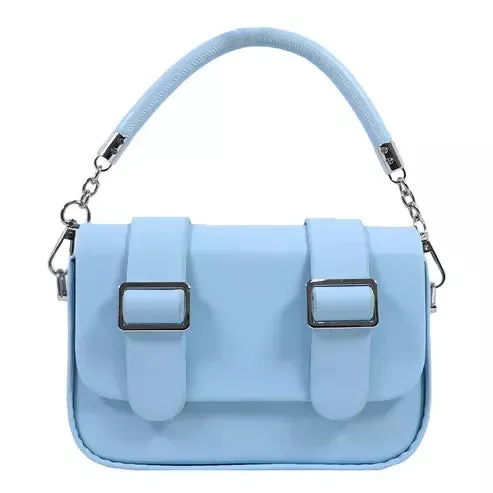 Buckle Handbag – Trendy & Stylish Shoulder Bag for Women (Sky Blue)