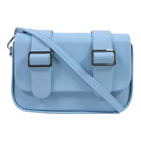 Buckle Handbag – Trendy & Stylish Shoulder Bag for Women (Sky Blue)