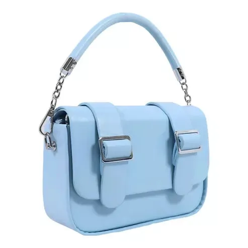 Buckle Handbag – Trendy & Stylish Shoulder Bag for Women (Sky Blue)