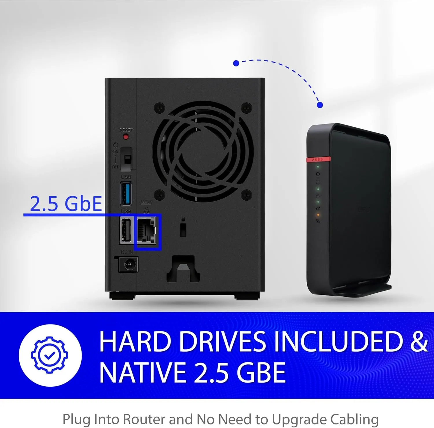 BUFFALO LinkStation 720 8TB 2-Bay Home Office Private Cloud Data Storage with Hard Drives Included/Computer Network Attached Storage/NAS Storage/Network Storage/Media Server/File Server