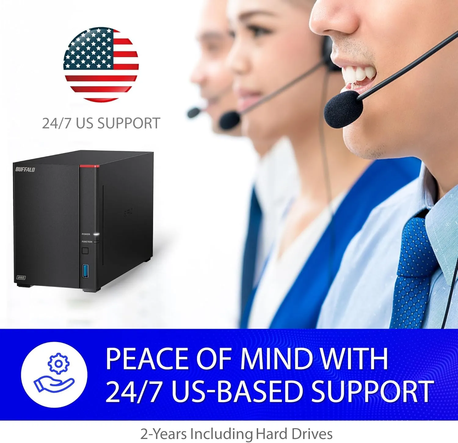 BUFFALO LinkStation 720 8TB 2-Bay Home Office Private Cloud Data Storage with Hard Drives Included/Computer Network Attached Storage/NAS Storage/Network Storage/Media Server/File Server