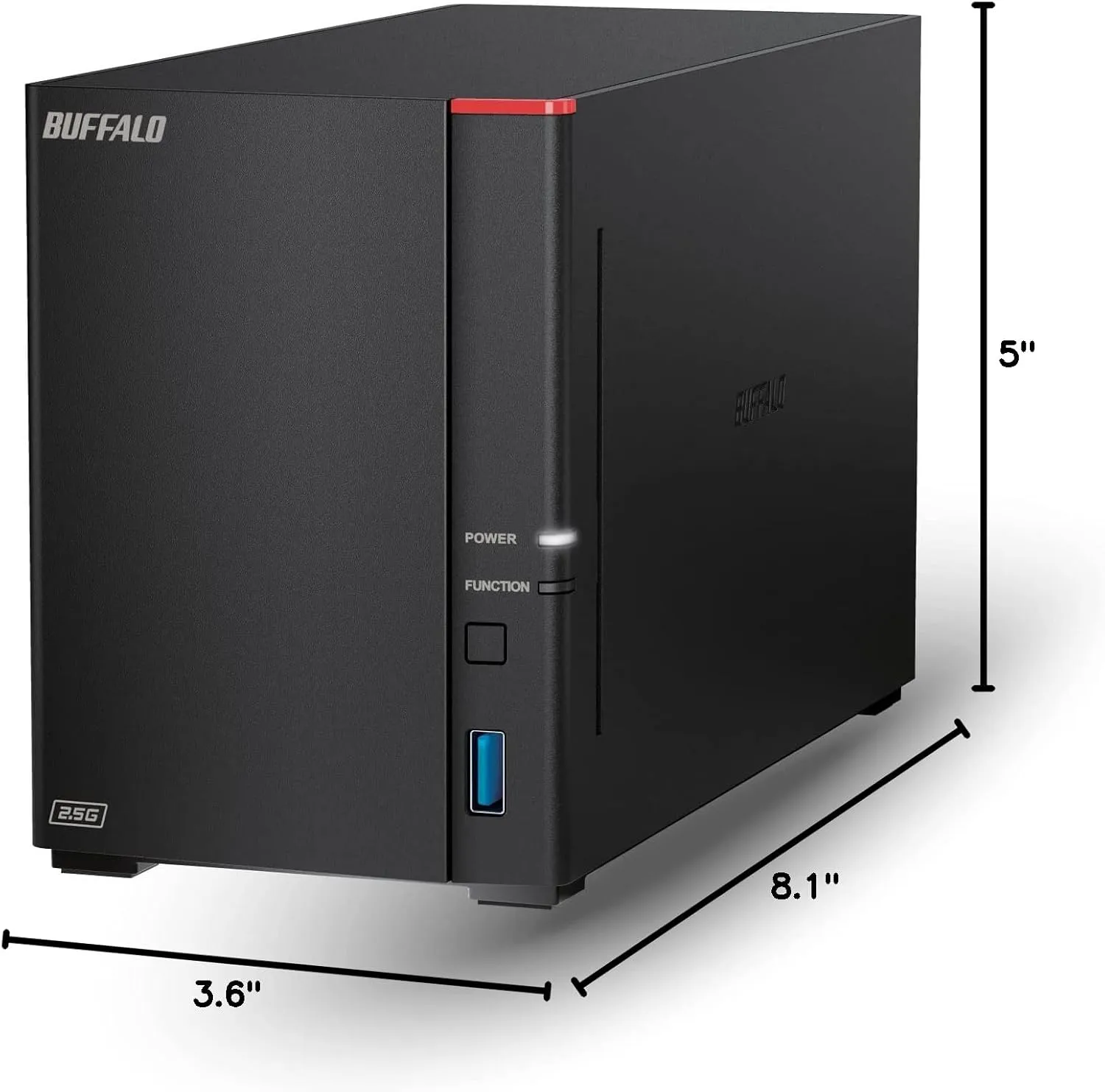 BUFFALO LinkStation 720 8TB 2-Bay Home Office Private Cloud Data Storage with Hard Drives Included/Computer Network Attached Storage/NAS Storage/Network Storage/Media Server/File Server