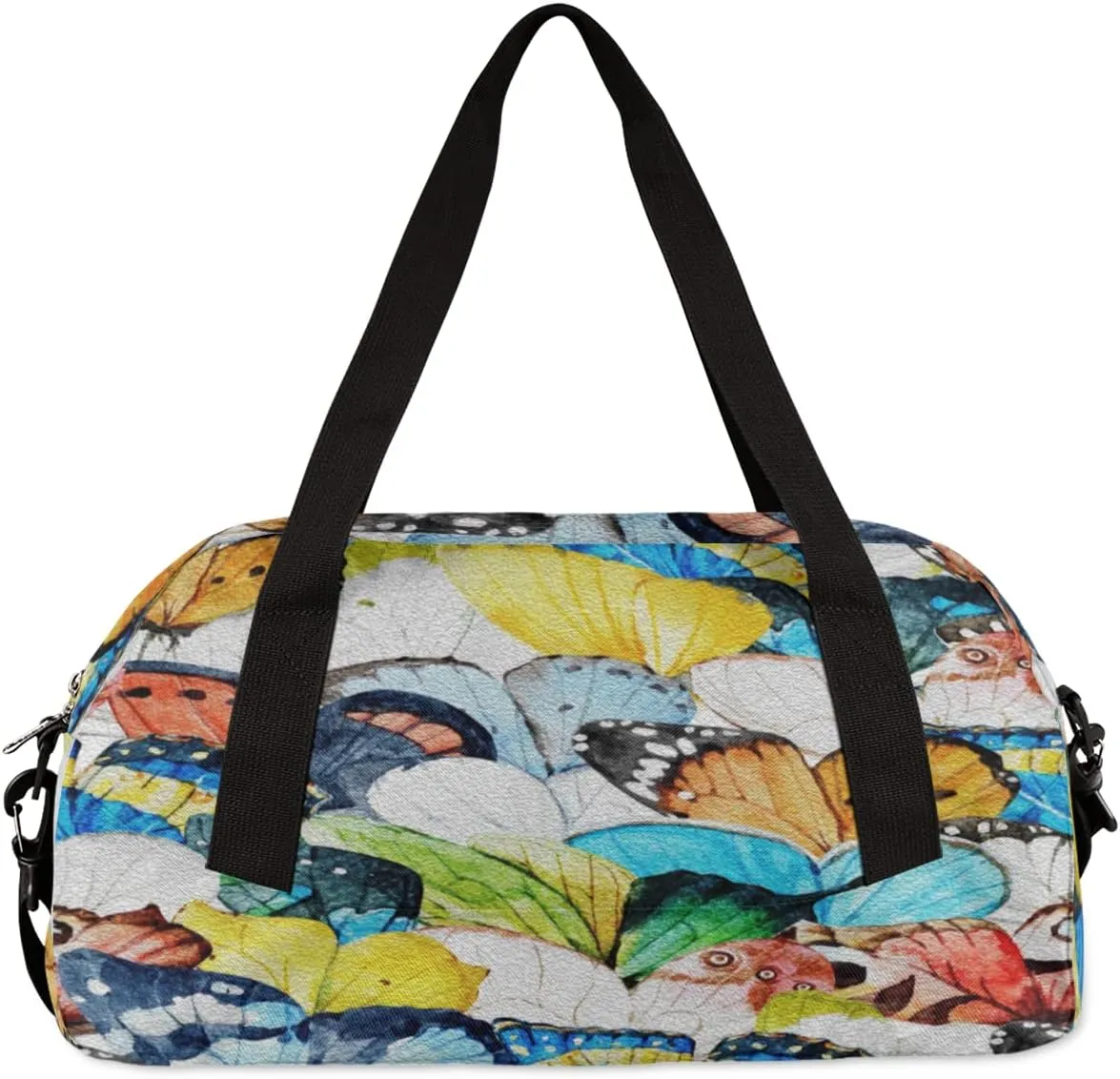 Butterfly Wings Pattern Kids Duffel Bag for Girls Boys Teens, Oil Painting Dance Bag Overnight Small Duffel Bag Carry On Weekend Sports Gym Travel Bag for School Practice Gymnastics Ballet