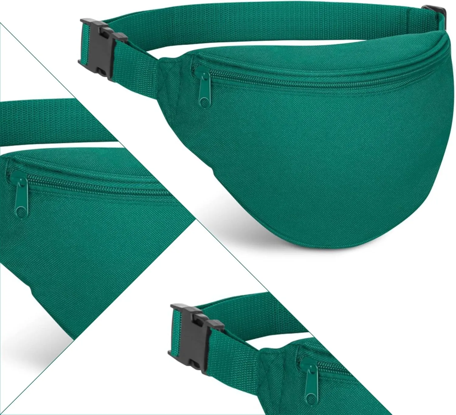 BuyAgain Fanny Pack, Unisex 2 Zipper Quick Release Buckle Travel Sport Running Waist Fanny Pack For Women Men