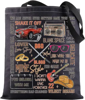 BWWKTOP WZMPA Singer Album Canvas Tote Bag Tour Gifts Song Lyrics Shoulder Bag Merchandise