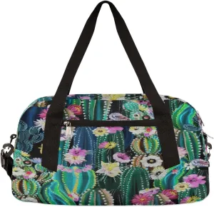 Cactus Colorful Kids Duffel Bag for Girls Boys Teens, Oil Painting Dance Bag Overnight Small Duffel Bag Carry On Weekend Sports Gym Travel Bag for School Practice Gymnastics Ballet