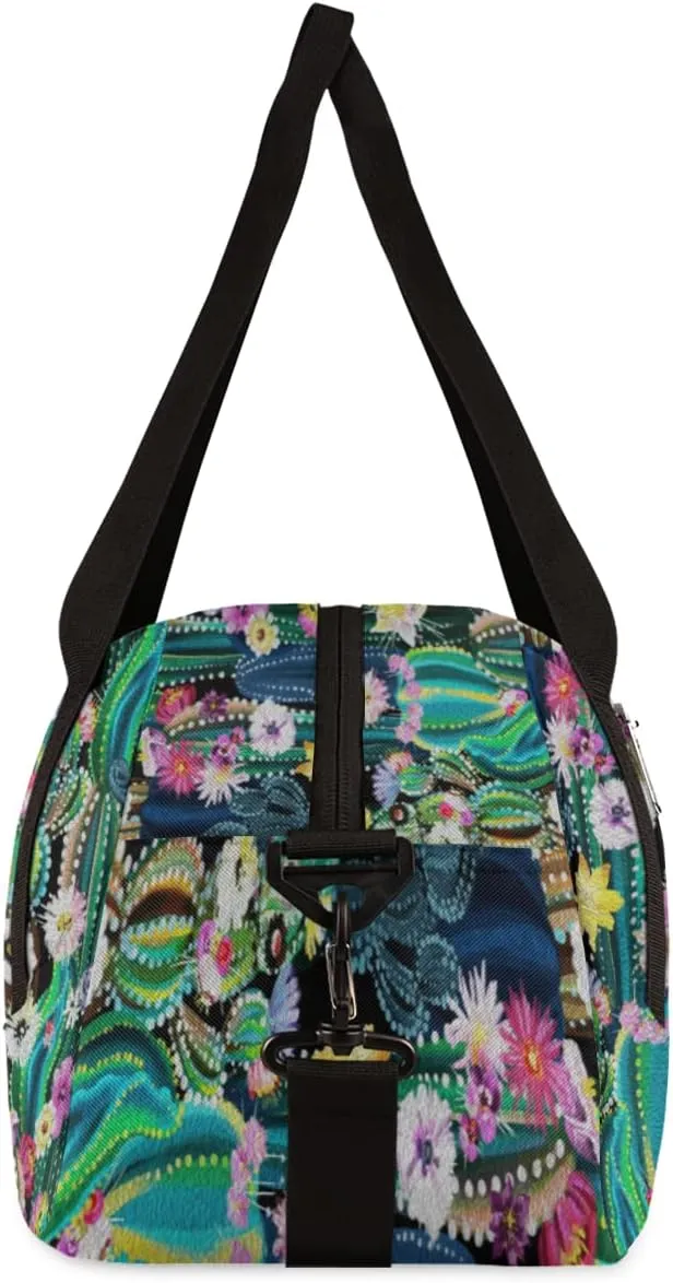 Cactus Colorful Kids Duffel Bag for Girls Boys Teens, Oil Painting Dance Bag Overnight Small Duffel Bag Carry On Weekend Sports Gym Travel Bag for School Practice Gymnastics Ballet