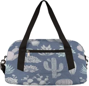 Cactus Succulent Kids Duffel Bag for Girls Boys Teens, Oil Painting Dance Bag Overnight Small Duffel Bag Carry On Weekend Sports Gym Travel Bag for School Practice Gymnastics Ballet