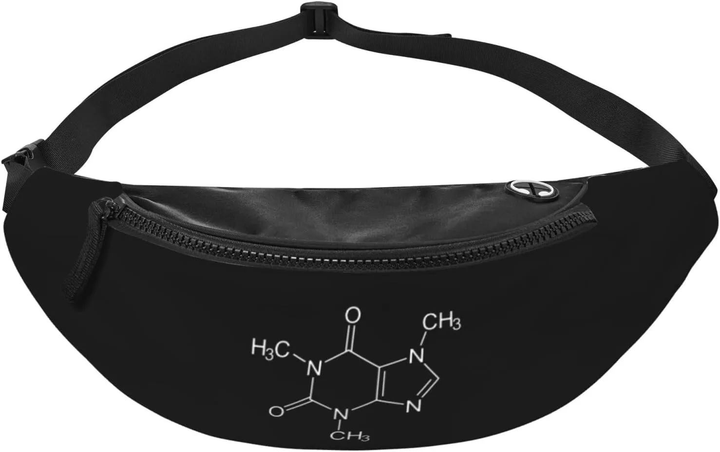 Caffeine Molecule Fanny Pack Adjustable Leisure Travel Lumbar Pack Unisex