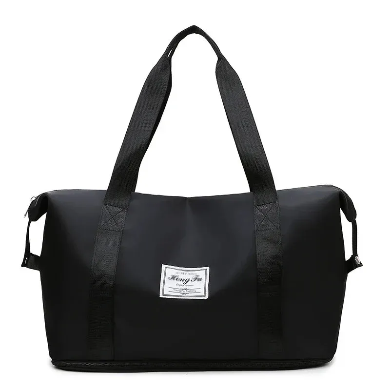 Carry On Travel Duffle Bag Nylon Waterproof Sports Gym Tote Bags for Women Large Capacity Storage Luggage Handbag