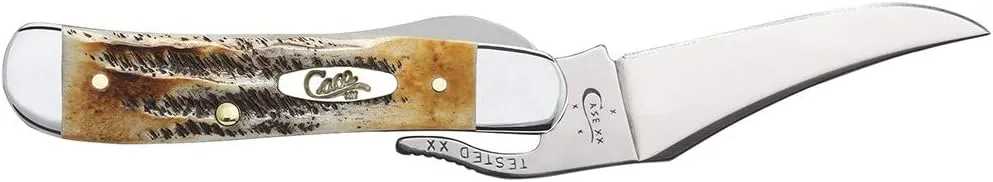 Case WR XX Pocket Knife Burnt 6.5 Bonestag Russlock Item #65303 - (6.51953L SS) - Length Closed: 4 1/4 Inches