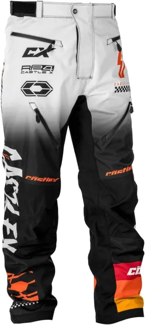 Castle X Men's R24 Race Pant (White/Black/Orange - Large)