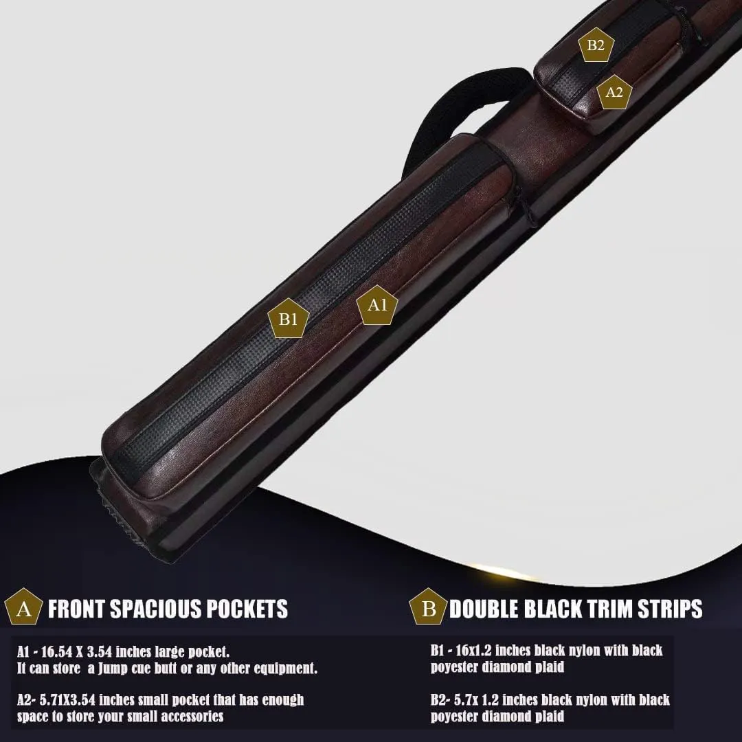 Champion 2X2,2X3,3X4 Nylon/Leatherette Billiard Pool Cue Stick Hard Case