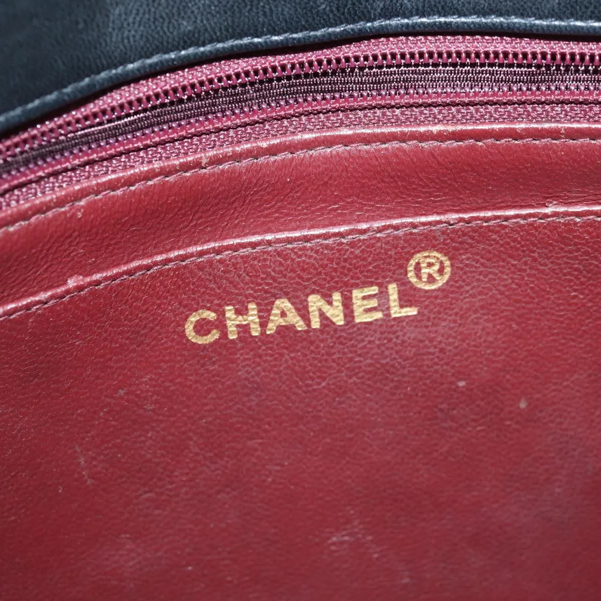 CHANEL Diana Matelasse Chain Shoulder Bag Lamb Skin Black CC 87740A