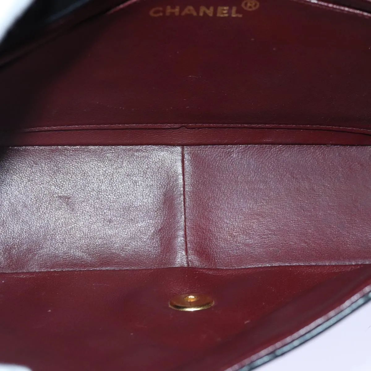 CHANEL Diana Matelasse Chain Shoulder Bag Lamb Skin Black CC 87740A