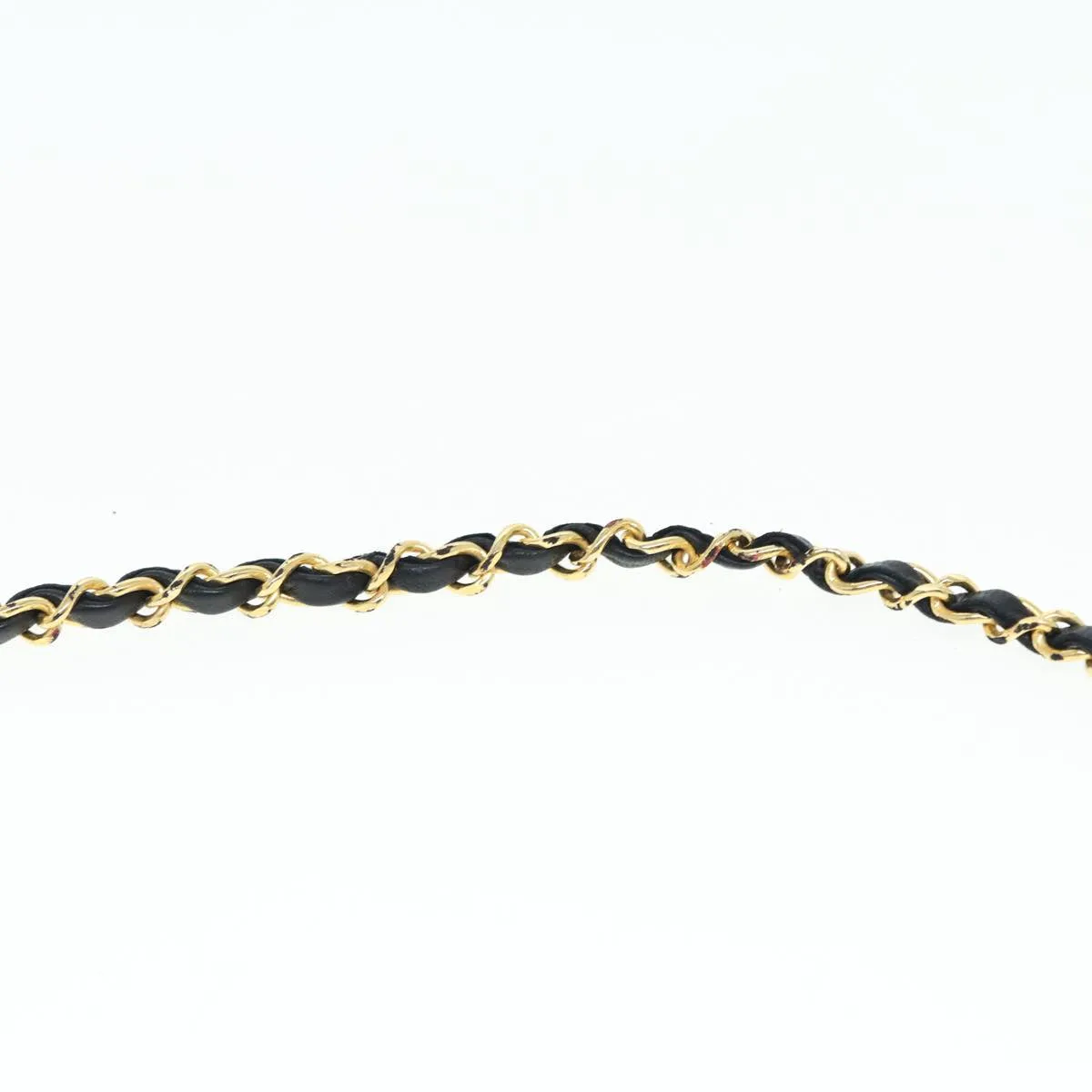 CHANEL Matelasse Chain Shoulder Bag Lamb Skin Black Gold CC bs16822