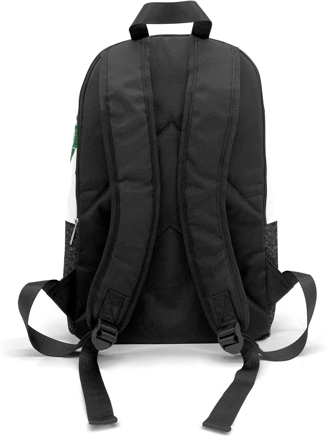 Cheerleader Green Black Personalized Backpack for Teen Boys Girls,Custom Travel Backpack Bookbag Casual Bag Name Gift 11.8"(L) x 5.51"(W) x 17.72"(H)