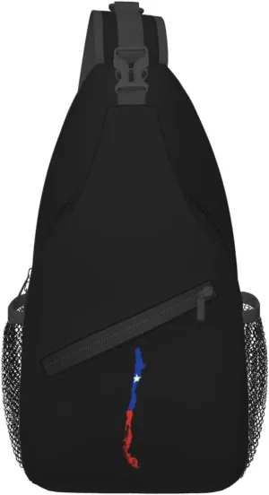 Chile Terrain Map Crossbody Bags For Women Men Chest Backpack Gym Shoulder Bag Travel Outdoor Sports Casual Crossbody Bags