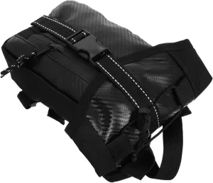 Ciieeo Motorcycle Leg Bag Waterproof Waist Bag Large Capacity for Women Men Biking Hiking Outdoor Black Canvas